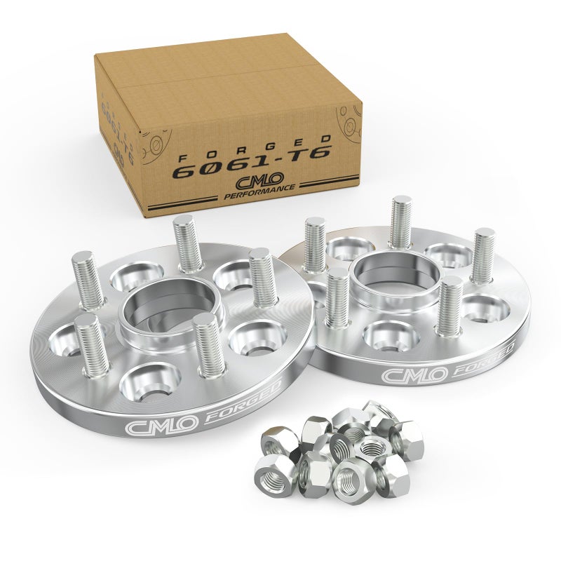 Customadeonly 5x114.3 Wheel Spacers for RSX RL CL TL Prelude CRV MDx Pilot S2000 NSX Accord Element TSx, Hubcentric 64.1mm Bore M12x1.5 Studs (15mm Thick 2pcs) Trimming Factory Stud May Be Required - Image 1